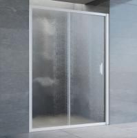 Душевая дверь в нишу Vegas Glass ZP 140 01 02 профиль белый, стекло шиншилла