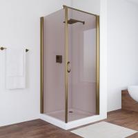 Душевой уголок Vegas Glass EP-Fis 90*80 05 05 R профиль бронза, стекло бронза