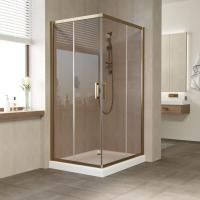 Душевой уголок Vegas Glass ZA-F TUR NOVO h1900 h1900 100*90 05 05 профиль бронза, стекло бронза
