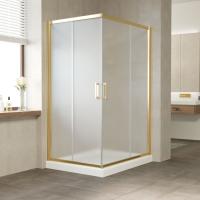 Душевой уголок Vegas Glass ZA-F 110*90 09 10 профиль золото, стекло сатин