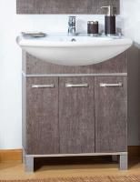 Тумба с раковиной Бриклаер Карибы 75 дуб антик, сатин