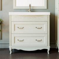 Тумба с раковиной ValenHouse Лиора 90 слоновая кость, фурнитура хром