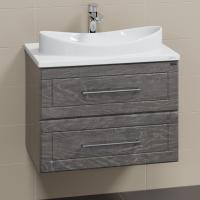 Тумба с раковиной СанТа Венера 70 подвесная, дуб шале графит