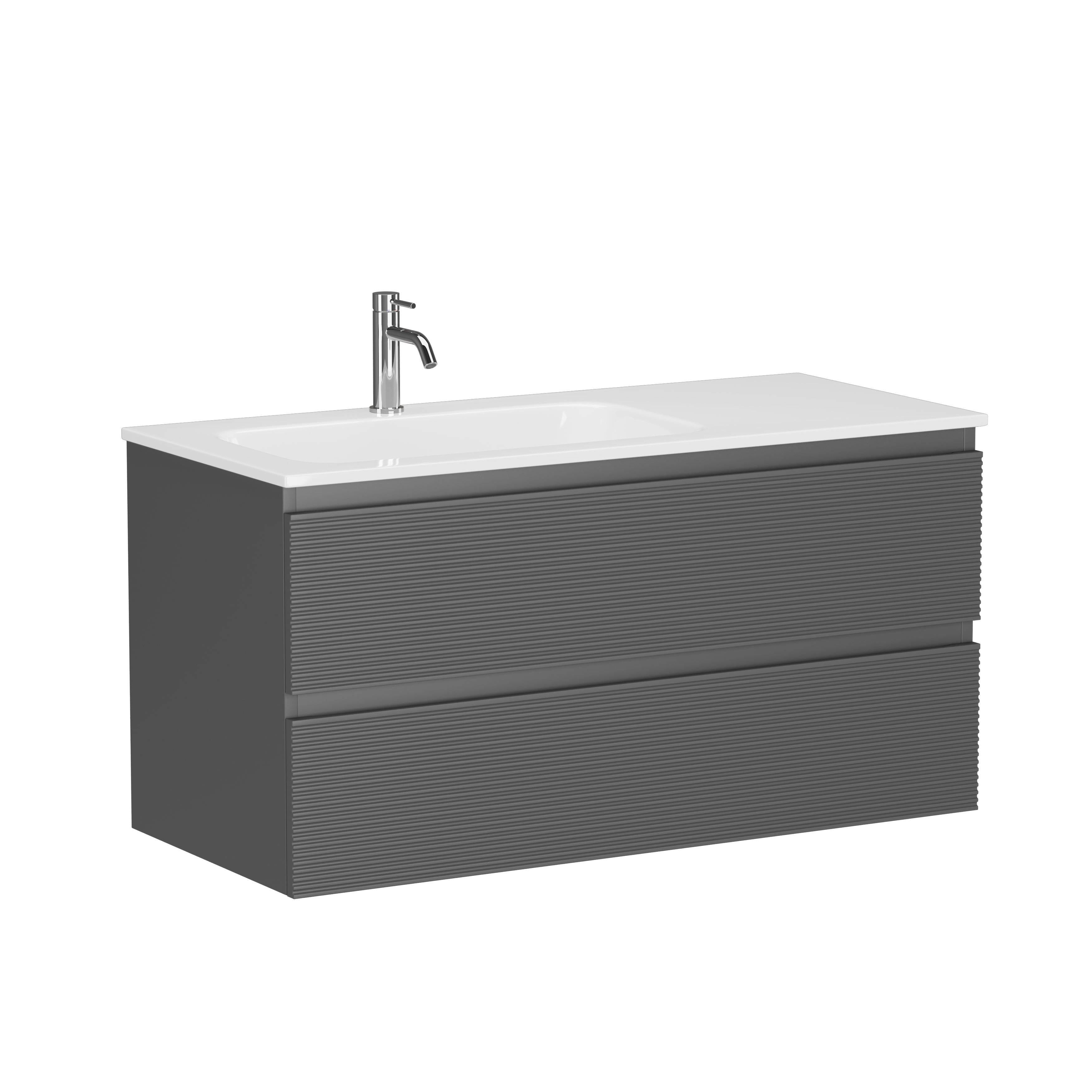 Тумба с раковиной Sancos Folk 100 L grey soft