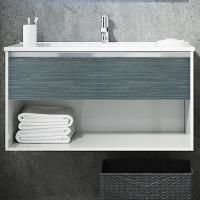 Тумба с раковиной Sanvit Контур 75 шелк/сталь