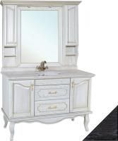 Мебель для ванной Bellezza Рим 120 черная патина серебро