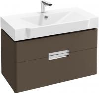 Тумба с раковиной Jacob Delafon Reve 80 светло-коричневый лак, 2 ящика