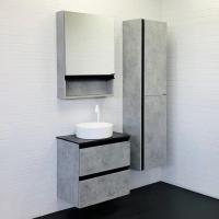 Мебель для ванной Comforty Эдинбург 60-2 подвесная, бетон светлый, раковина 9111