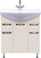 Тумба с раковиной Misty Орхидея 75 бежевая эмаль