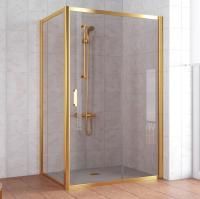 Душевой уголок Vegas Glass ZP+ZPV 140*70 09 05 профиль золото, стекло бронза