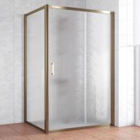 Душевой уголок Vegas Glass ZP+ZPV 140*90 05 02 профиль бронза, стекло шиншилла