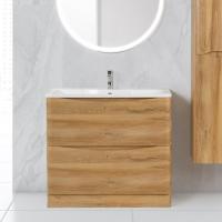 Тумба с раковиной BelBagno Acqua 80 напольная, rovere rustico