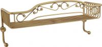 Полка Migliore Complementi ML.COM-50.701 Br с двумя крючками, бронза
