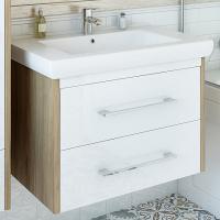 Тумба под раковину Sanflor Ларго 2 80 вяз швейцарский, белая