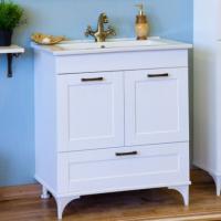 Тумба с раковиной Sanflor Ванесса 75 напольная, белая