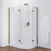 Душевой уголок Vegas Glass AFS-F 120*110 05 01 L профиль бронза, стекло прозрачное
