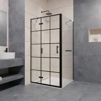 Душевой уголок RGW Passage PA-77-1B L (1010-1040)х900х1950 профиль черный, стекло прозрачное