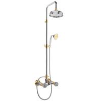 Душевая стойка Webert Karenina KA760405017, хром/золото