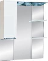 Зеркало Misty Орхидея 85 L с подсветкой, белая эмаль