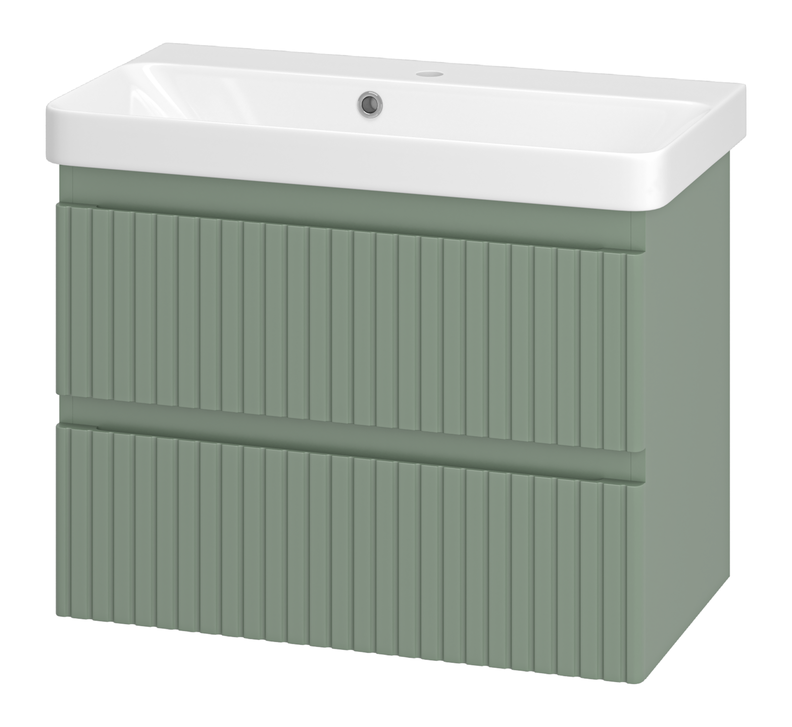 Тумба с раковиной Brevita Victory 70 подвесная, зеленая