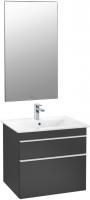 Мебель для ванной Villeroy & Boch Venticello 60 black matt lacquer, с белыми ручками