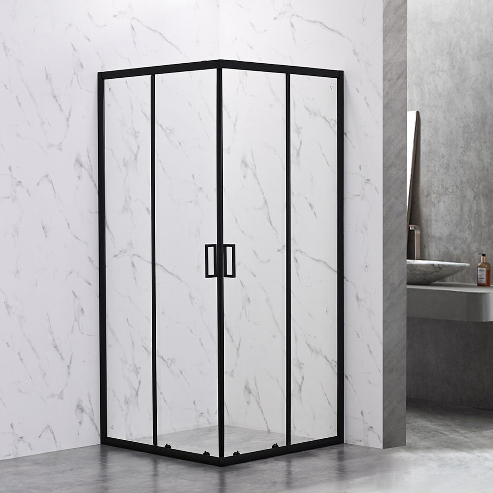 Душевой уголок Veconi Rovigo RV-101B 90x80, профиль черный