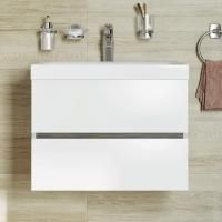 Тумба с раковиной Aquanet Rosso 60 белая, дуб рошелье