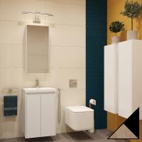 Мебель для ванной Velvex Klaufs 50.2D черная, шатанэ, подвесная