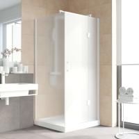 Душевой уголок Vegas Glass AFP-Fis LUX 110*120 01 10 R профиль белый, стекло сатин