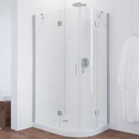 Душевой уголок Vegas Glass AFS-F 100*80 07 01 L профиль матовый хром, стекло прозрачное