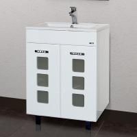 Тумба под раковину Misty Квадро 60 белая эмаль