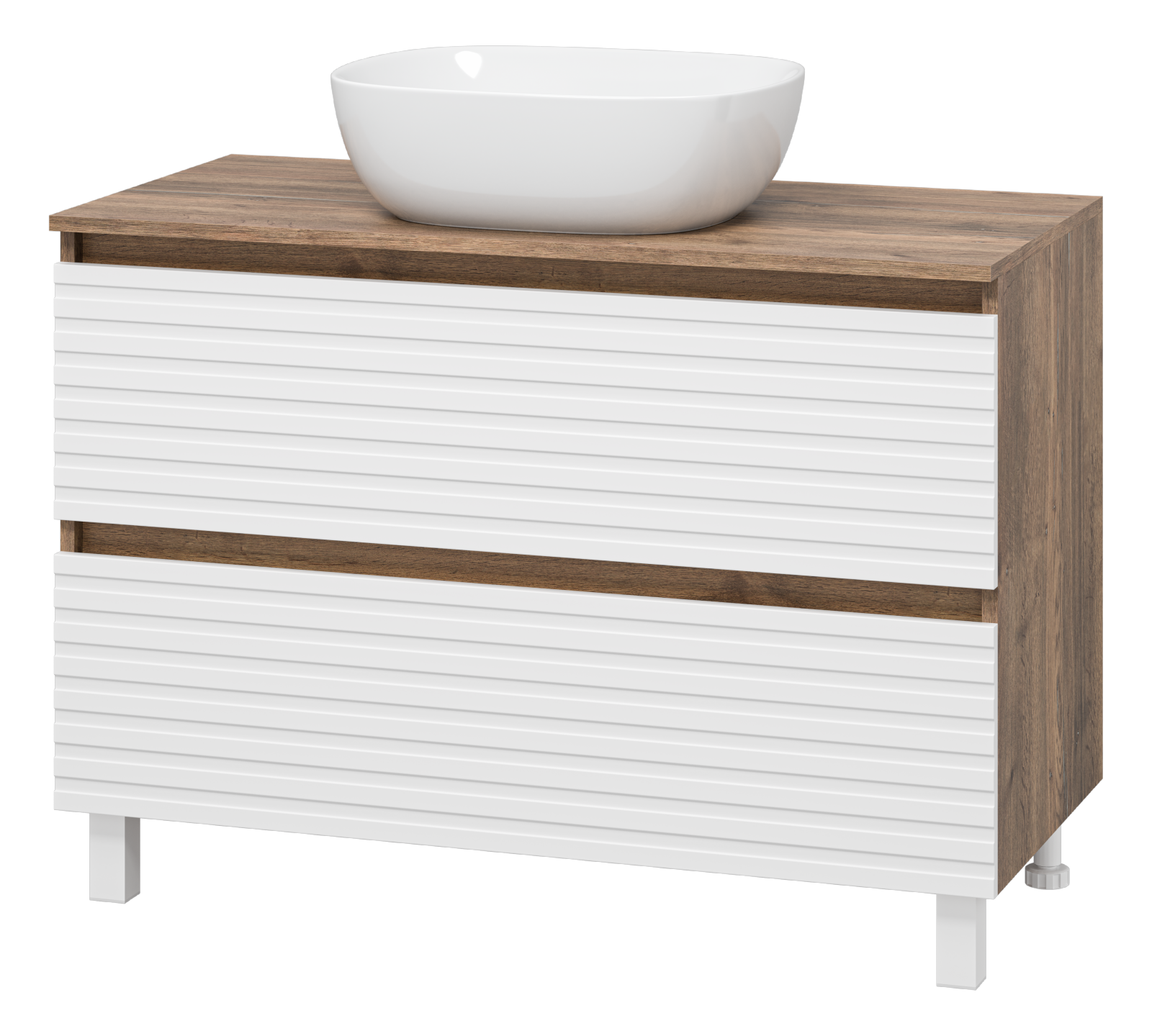 Тумба с раковиной Brevita Dakota 100 белая