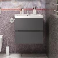 Тумба с раковиной Art&Max Techno 70 подвесная, смоки софт