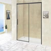 Душевая дверь в нишу RGW Leipzig Le-12 (167-171) x195 профиль черный, стекло прозрачное