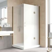 Душевой уголок Vegas Glass AFP-Fis Lux 120*100 05 10 R профиль бронза, стекло сатин