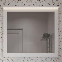 Зеркало Stworki Хальмстад 100 белое, с подсветкой светодиодной, инфракрасный выключатель