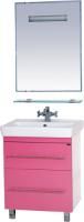 Мебель для ванной Misty Елена 70 розовая, с 2-мя ящиками