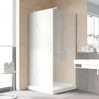 Душевой уголок Vegas Glass AFP-Fis Lux 100 07 10 L профиль матовый хром, стекло сатин