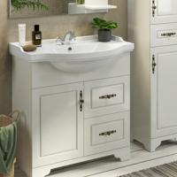 Тумба с раковиной Comforty Севилья 85, напольная, слоновая кость