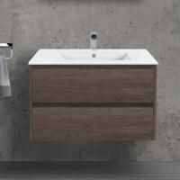 Тумба с раковиной Vincea Gio 80 темный дуб