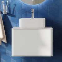 Тумба с раковиной Stworki Ноттвиль 60 белая, без выреза под смеситель