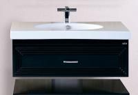 Тумба под раковину Misty Европа 90 черная эмаль