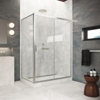 Душевой уголок Vegas Glass ZP+ZPV Protec 140*75 04 crystalvision, профиль никель, стекло crystalvision