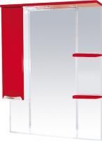 Зеркало-шкаф Misty Жасмин 75 с подветкой, красная эмаль L