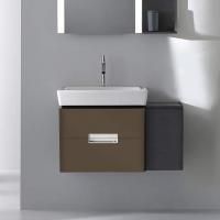 Тумба с раковиной Jacob Delafon Reve 60 светло-коричневый лак, 2 ящика