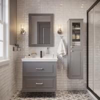 Мебель для ванной Stworki Хадстен 80 cерая, подвесная