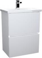 Тумба с раковиной 1MarKa Aris 60П подвесная, белый глянец