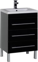 Тумба с раковиной Aquanet Верона 58 черная