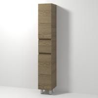 Шкаф-пенал Vod-Ok Best 30 L с бельевой корзиной, дуб крымский