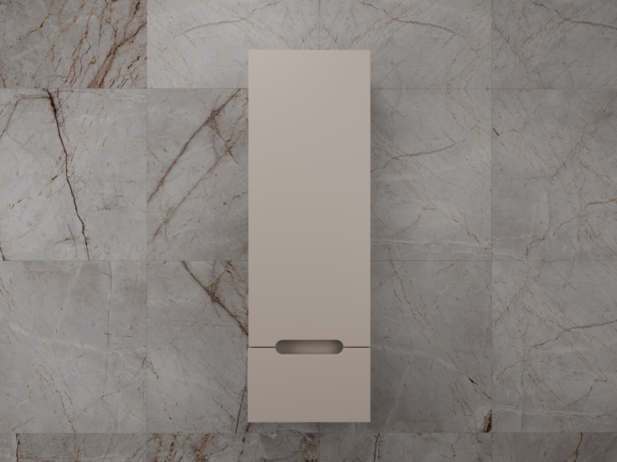 Шкаф-пенал Style Line Матис 1 ящик подвесной, крем